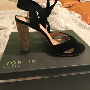 Black Suede Heels - wide width
